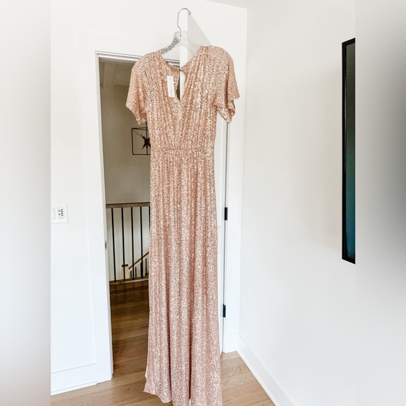 Gatsby Sequin Gown in Rose Gold - Picture 4 of 4